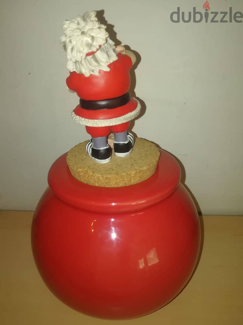 Christmas decoration porcelaine cookies jar 17*27cm 3