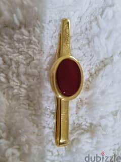vintage tie clip heavy gold plated hand made in london 0