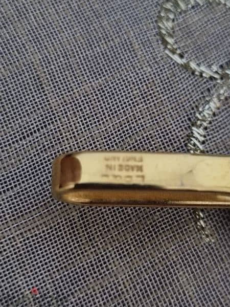 vintage tie clip heavy gold plated hand made in london 1