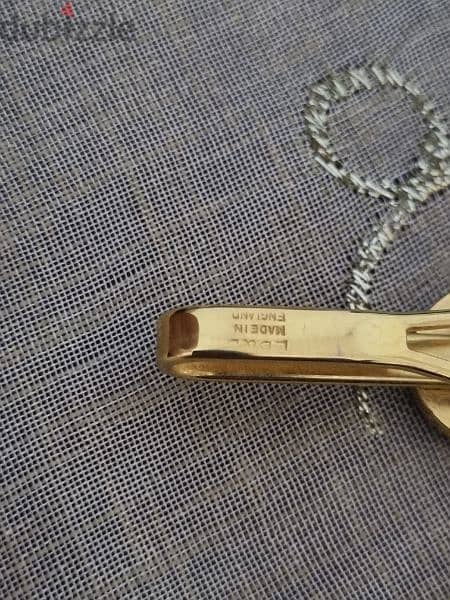 vintage tie clip heavy gold plated hand made in london 3