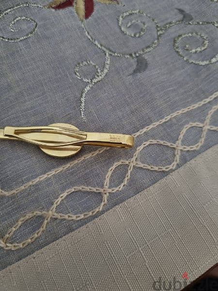 vintage tie clip heavy gold plated hand made in london 6