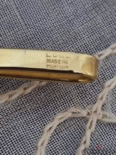 vintage tie clip heavy gold plated hand made in london 8
