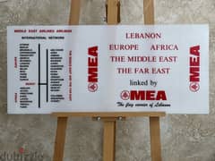 Middle East Airlines MEA Plexiglass International Network Sign 0