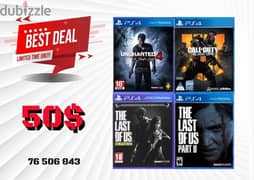 BEST OFFER: 4 PS4 CD (You Can Buy Separately) 0