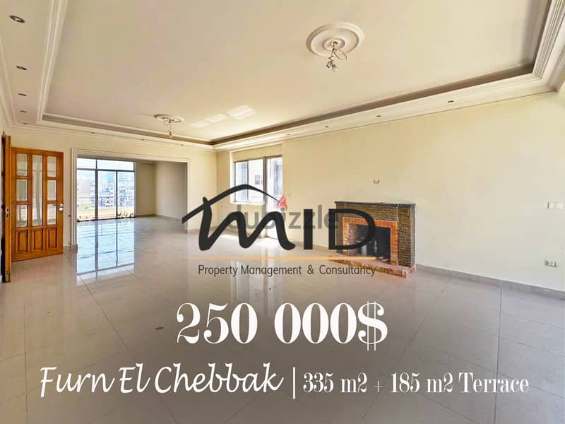 Furn El Chebbak | Unique 335m² + 185m² Terrace | Chimney | View 0