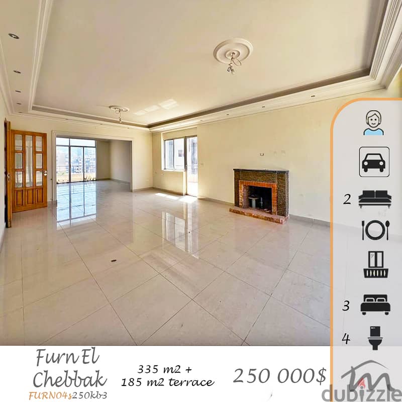 Furn El Chebbak | Unique 335m² + 185m² Terrace | Chimney | View 1