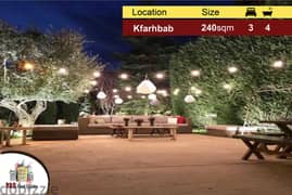 Kfrahbab 240m2 | 200m2 Garden | Decorated Flat | Furnished | PA |