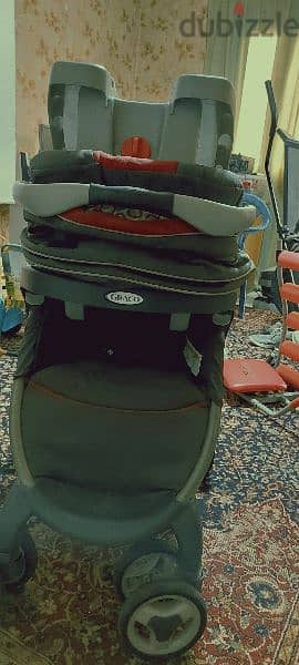 عربة اطفال مع مقعد سيارة  stroller with carseat 2