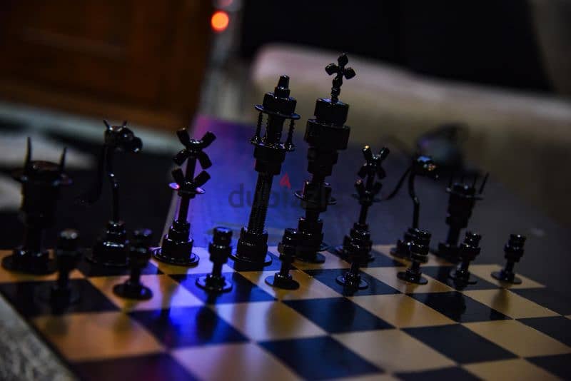 Hand made chess board and pieces 4