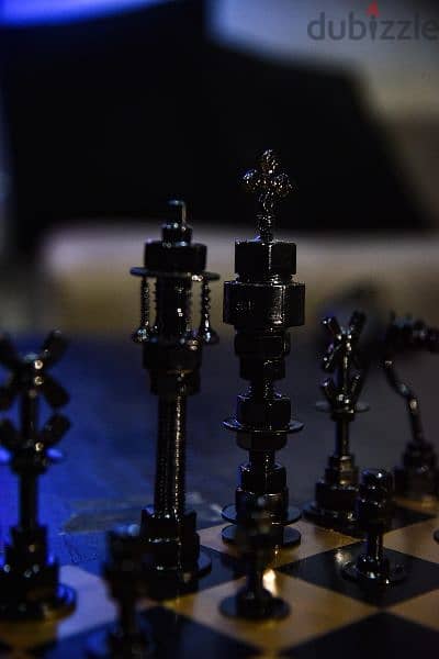 Hand made chess board and pieces 8