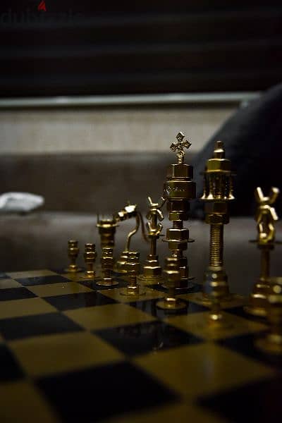 Hand made chess board and pieces 9