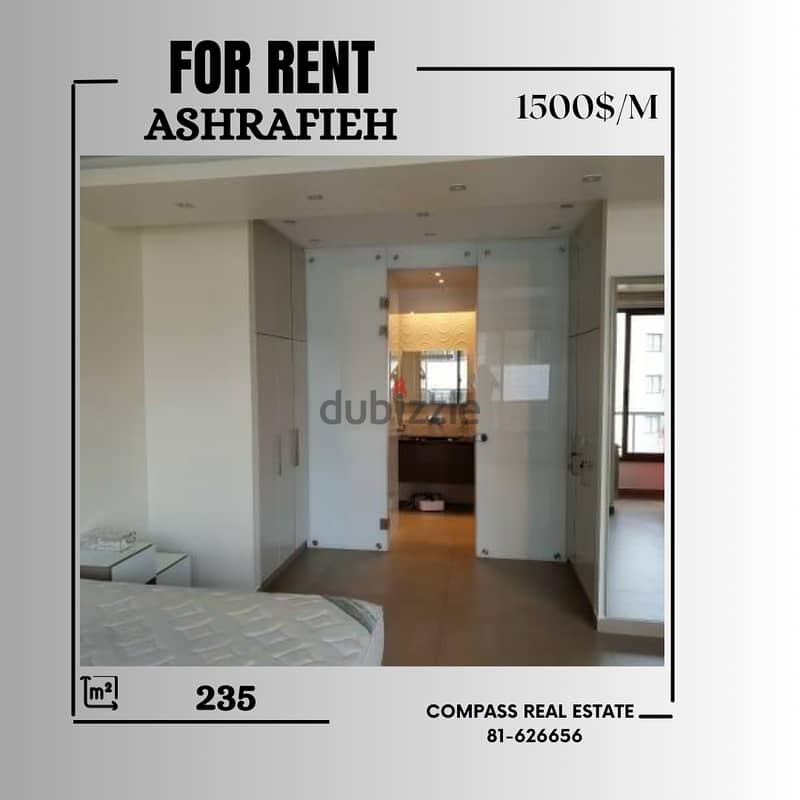 A Beautiful Semi Furnished Apartment for Rent in Ashrafieh 0