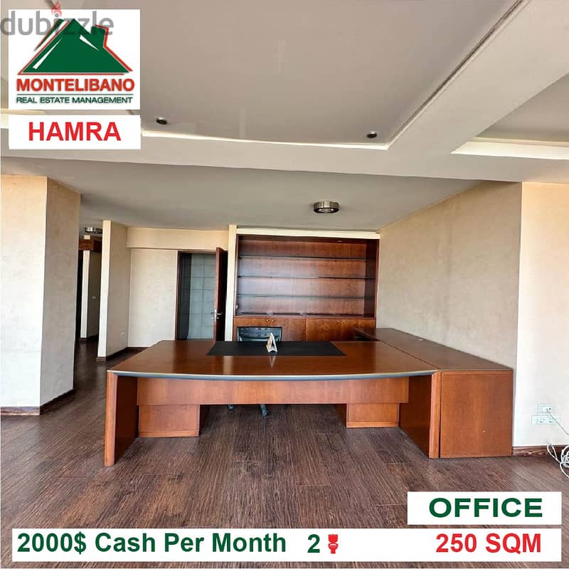 2000$!! Furnished Office for rent located in Hamra 1