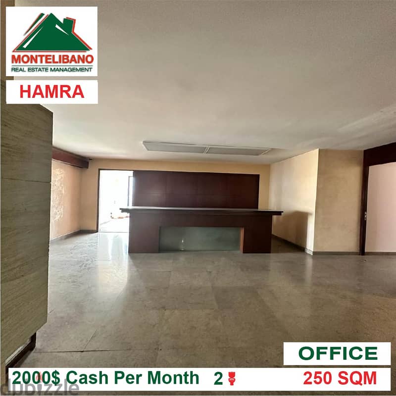 2000$!! Furnished Office for rent located in Hamra 3