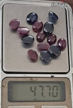 Collection of Blue Saphire and Ruby / 47 Ct 0