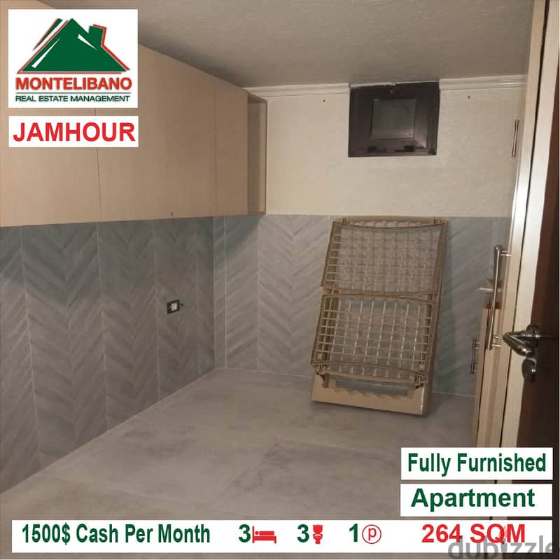 1500$!! Fully Furnished Apartment for rent located In Jamhour 4