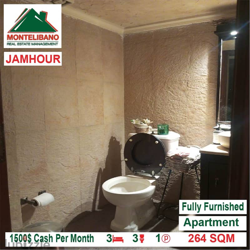 1500$!! Fully Furnished Apartment for rent located In Jamhour 6