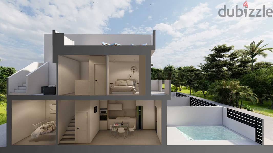 Spain Murcia new townhouses with pool &roof solarium prime location R3 7