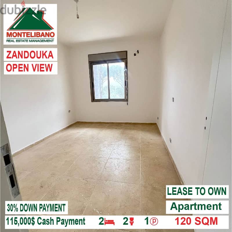 115000$!! Lease to Own Open View Apartment for sale in Zandouka 2