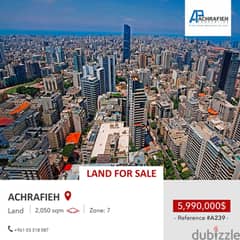 2,050 Sqm - Land For Sale In Achrafieh, Prime Location 0