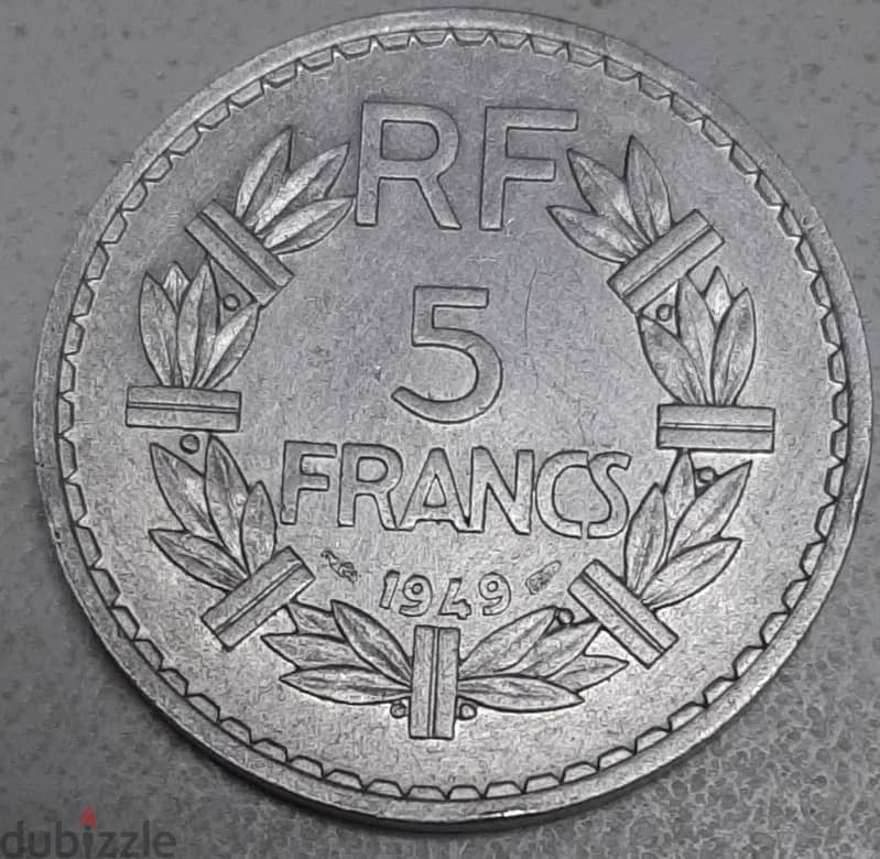 1949  Francaise Repvbliqve- 5 Francs 2