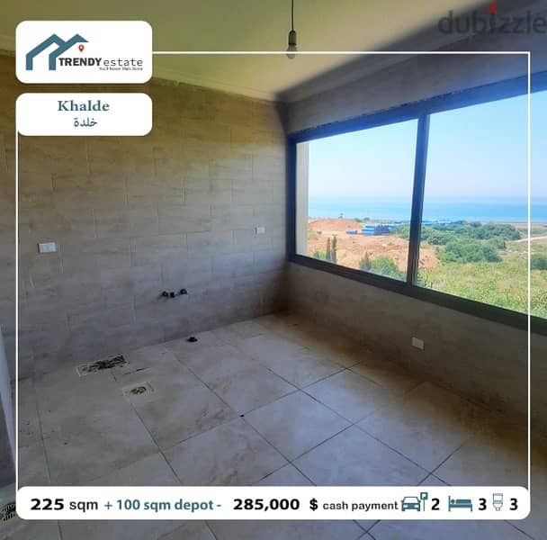 luxury apartment for sale in khalde شقة فخمة للبيع مع اطلالة على البحر 3