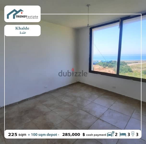 luxury apartment for sale in khalde شقة فخمة للبيع مع اطلالة على البحر 9