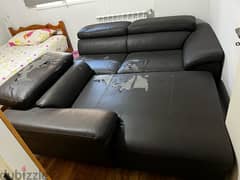 L sofa and tables