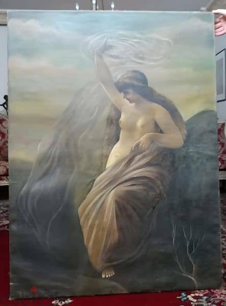 Landscape oil painting and Naked Woman Portrait 1