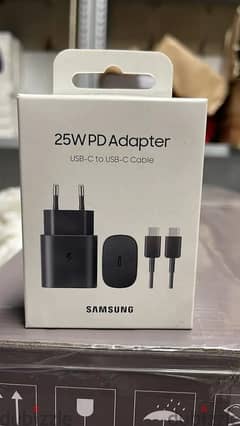Samsung 25w pd power adapter 2 pin black with cable 0
