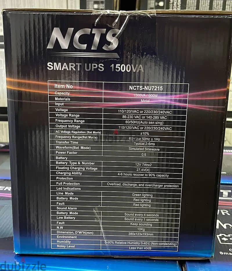 NCTS uninterruptible power supply smart ups 1500VA NCTS-NU7215 1