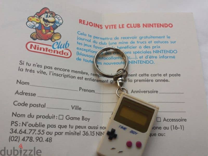 Vintage Gameboy keychain watch (+Nintendo card club) - Not Negotiable 1
