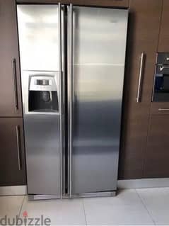 SMEG stainless steel double door fridge