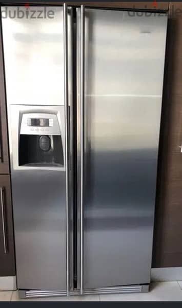 SMEG stainless steel double door fridge 1