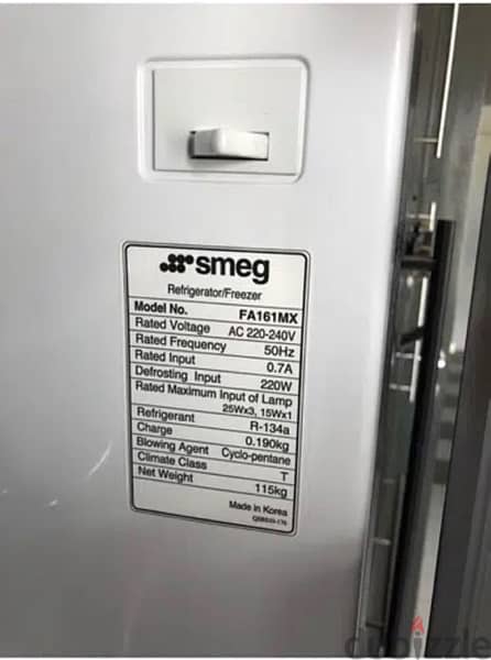 SMEG stainless steel double door fridge 2