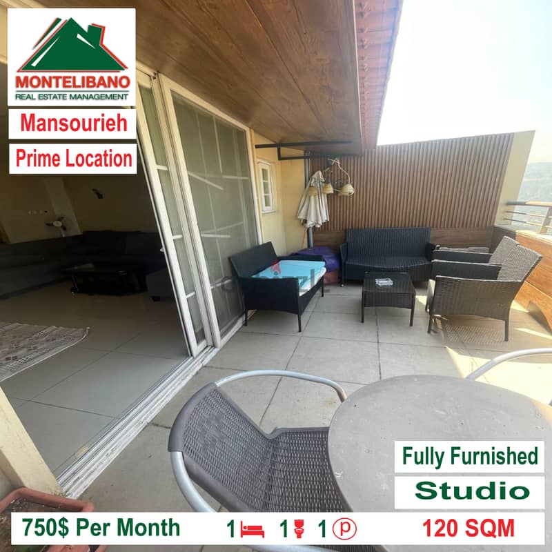 Studio for rent in Mansourieh!! 1