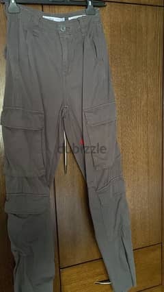 greyish cargo pants 0