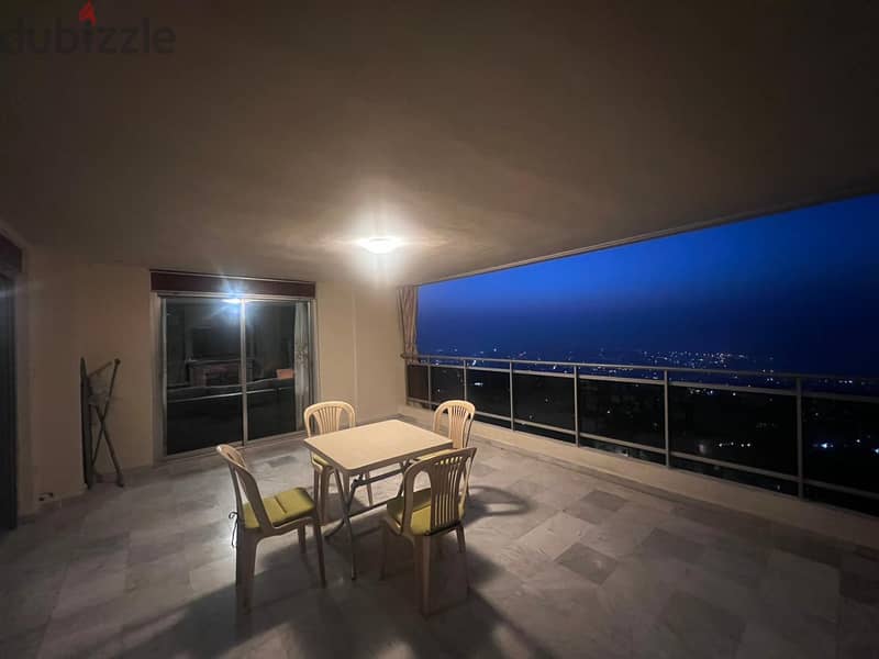 Sea View | Furnished apartment with terrace for rent in Ain Saadeh 3