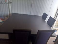dinning table + 8 chairs