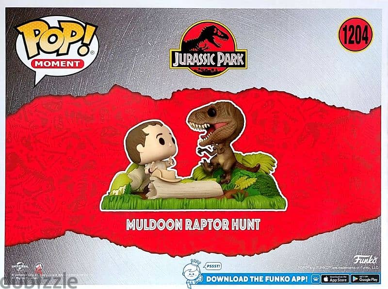 POP (Moment)
Jurassic Park 
Muldoon Raptor Hunt 1204 Original Funko 7