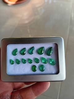 natural emerald 19.16ct 14 pieces