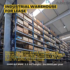 JH24-3384 Ground level warehouse 2000m for rent in Zouk Mosbeh