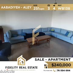 Apartment for sale in Aabadieh Aley WB138