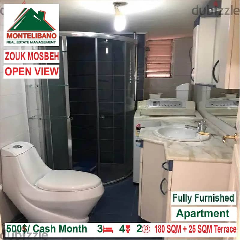 500$/Cash Month!! Apartment for rent in Zouk Mosbeh!! Open View!! 5