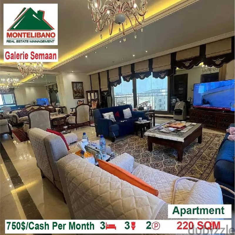750$!! Unfurnished Apartment for rent located in Hadath Galerie Semaan 1