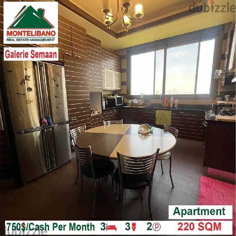 750$!! Unfurnished Apartment for rent located in Hadath Galerie Semaan 3