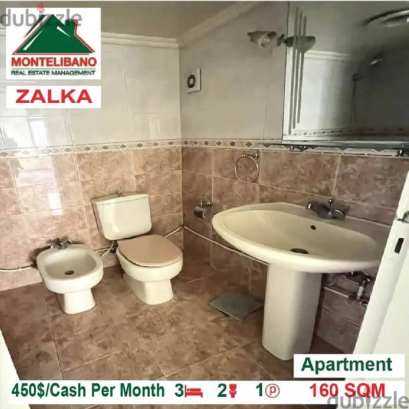 450$/Cash Month!! Apartment for rent in Zalka!! 4