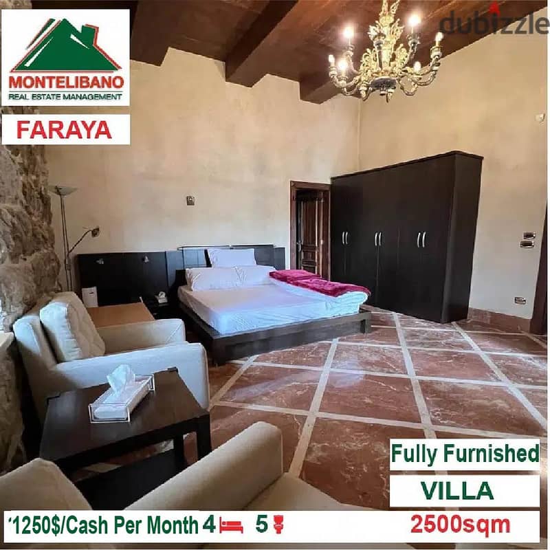 1250$!! Villa for rent located in Faraya 3