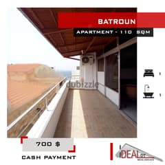 Apartment for rent in Batroun 110 sqm ref#rk677