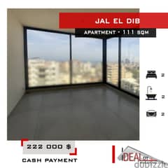 Apartment for sale in Jal el Dib 111 sqm rf#eh556